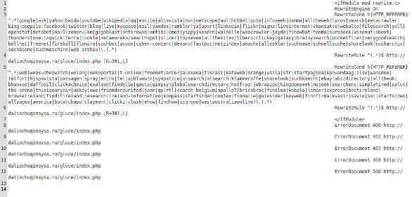 hacked .htaccess file